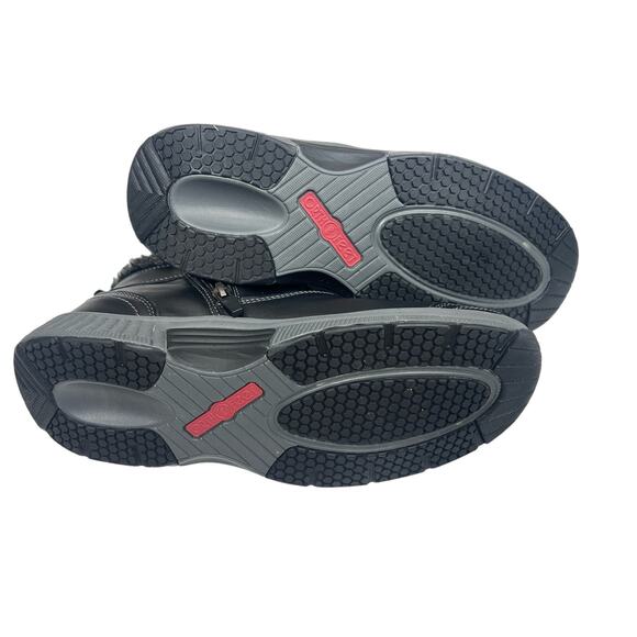 ORTHOFEET Siena women's black leather fur trimmed ankle boots sz 10.5 - Picture 6 of 8